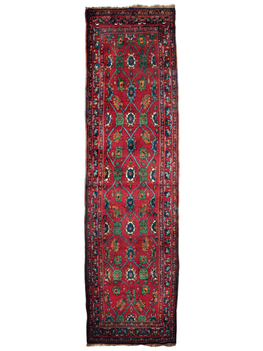 Persian Kurdish Bidjar Runner Rug | 3' 8" x 13' 5" - www.Shopthatapp.com