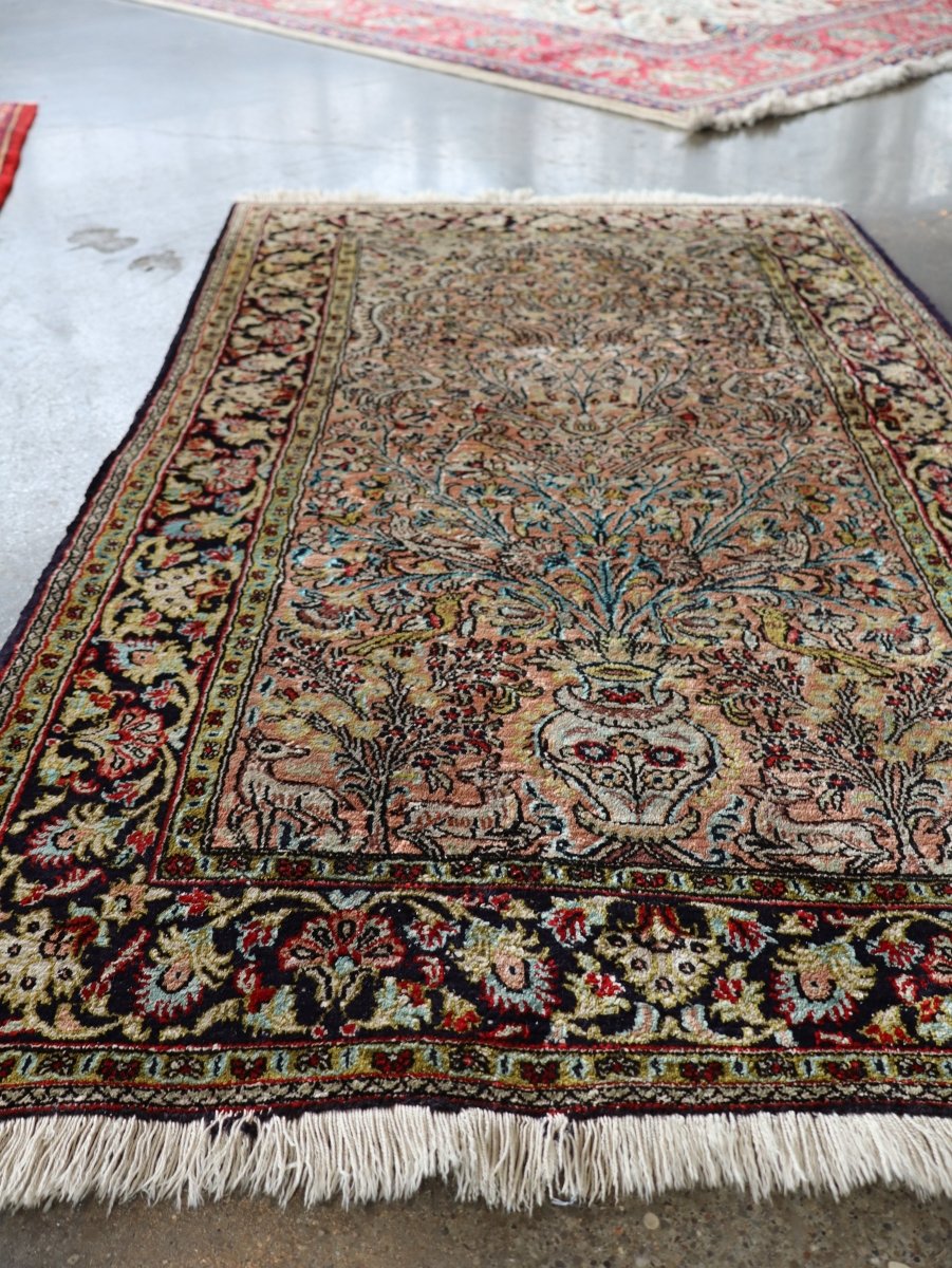 Persian Qum Pure Silk Rug | 2' 7" x 4' 3" - www.Shopthatapp.com
