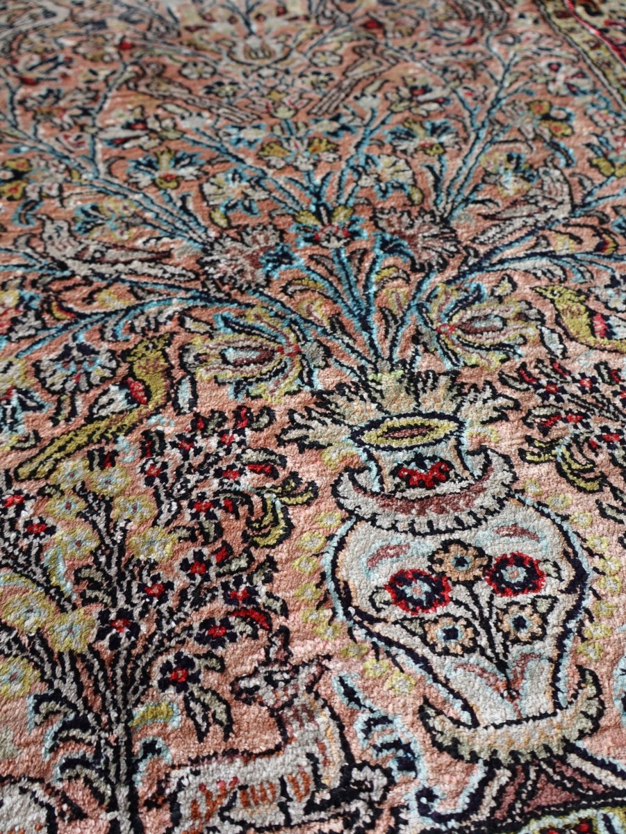 Persian Qum Pure Silk Rug | 2' 7" x 4' 3" - www.Shopthatapp.com
