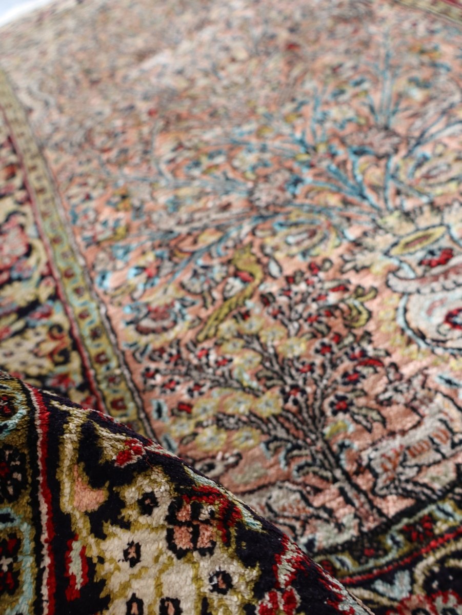 Persian Qum Pure Silk Rug | 2' 7" x 4' 3" - www.Shopthatapp.com