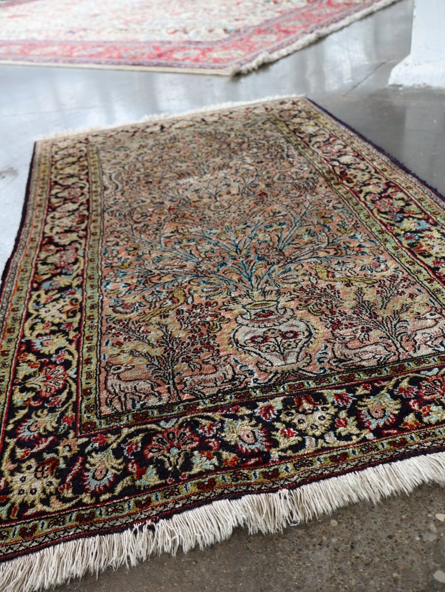 Persian Qum Pure Silk Rug | 2' 7" x 4' 3" - www.Shopthatapp.com