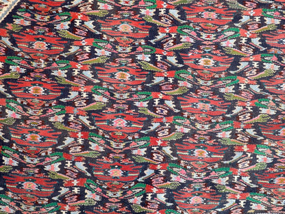 Persian Senneh Kilim Rug | 6' 3" x 9' 6" - www.Shopthatapp.com