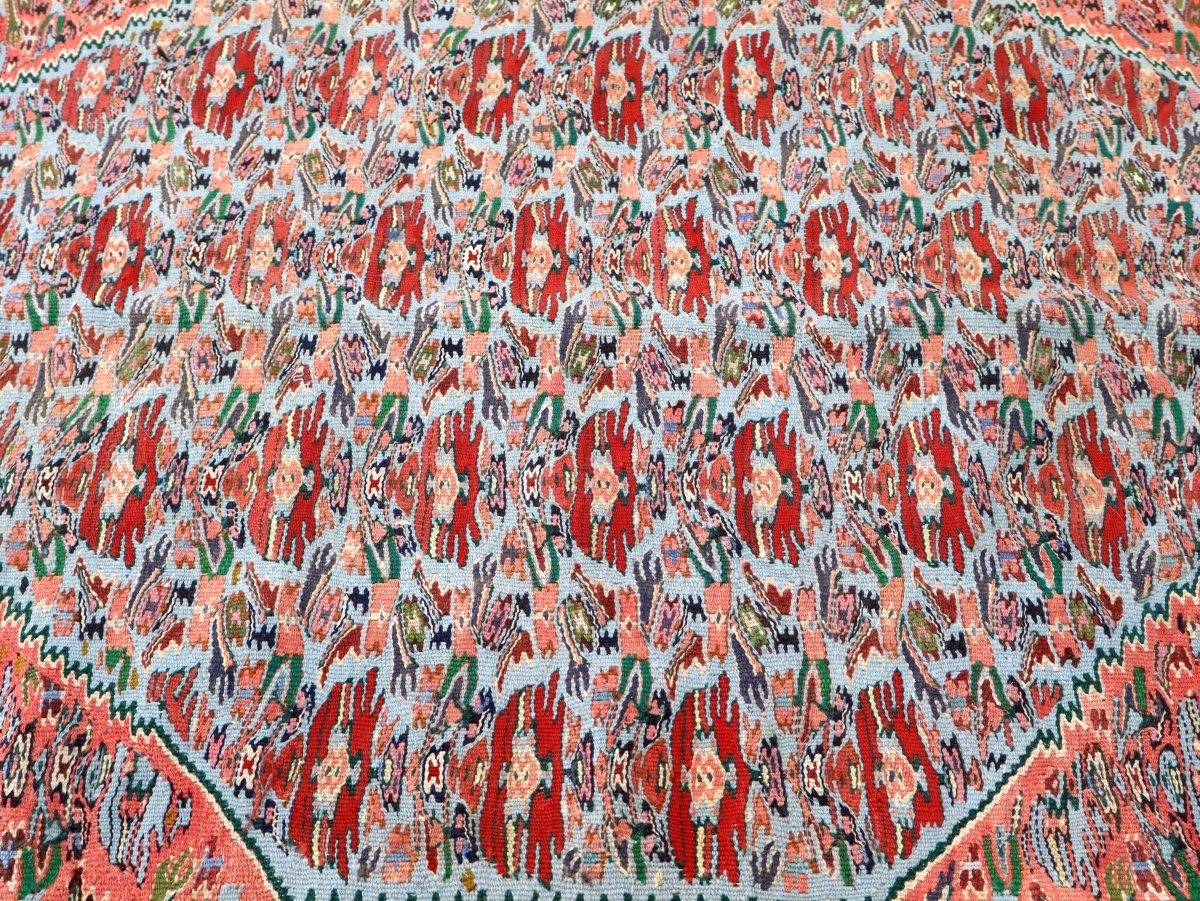 Persian Senneh Kilim Rug | 6' 3" x 9' 6" - www.Shopthatapp.com