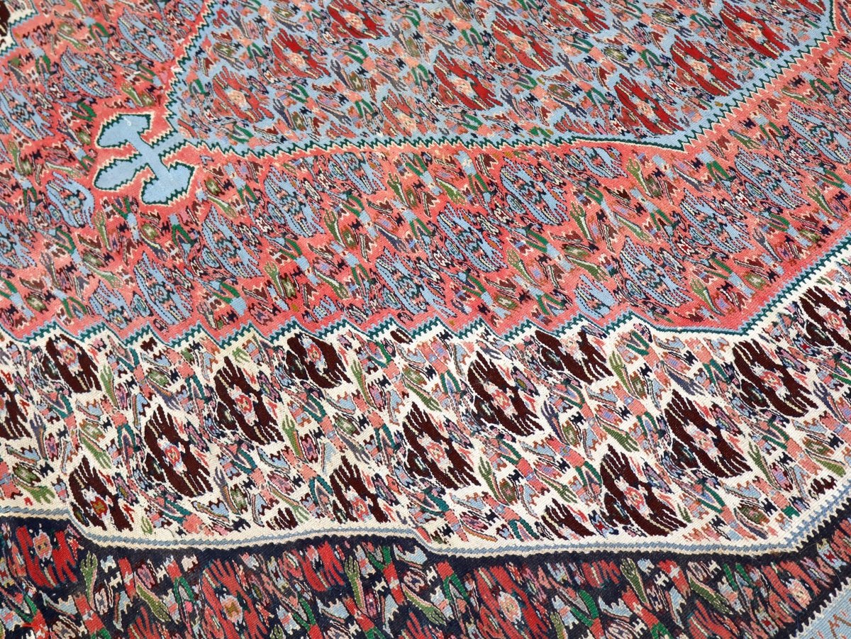 Persian Senneh Kilim Rug | 6' 3" x 9' 6" - www.Shopthatapp.com