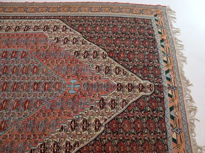 Persian Senneh Kilim Rug | 6' 3" x 9' 6" - www.Shopthatapp.com