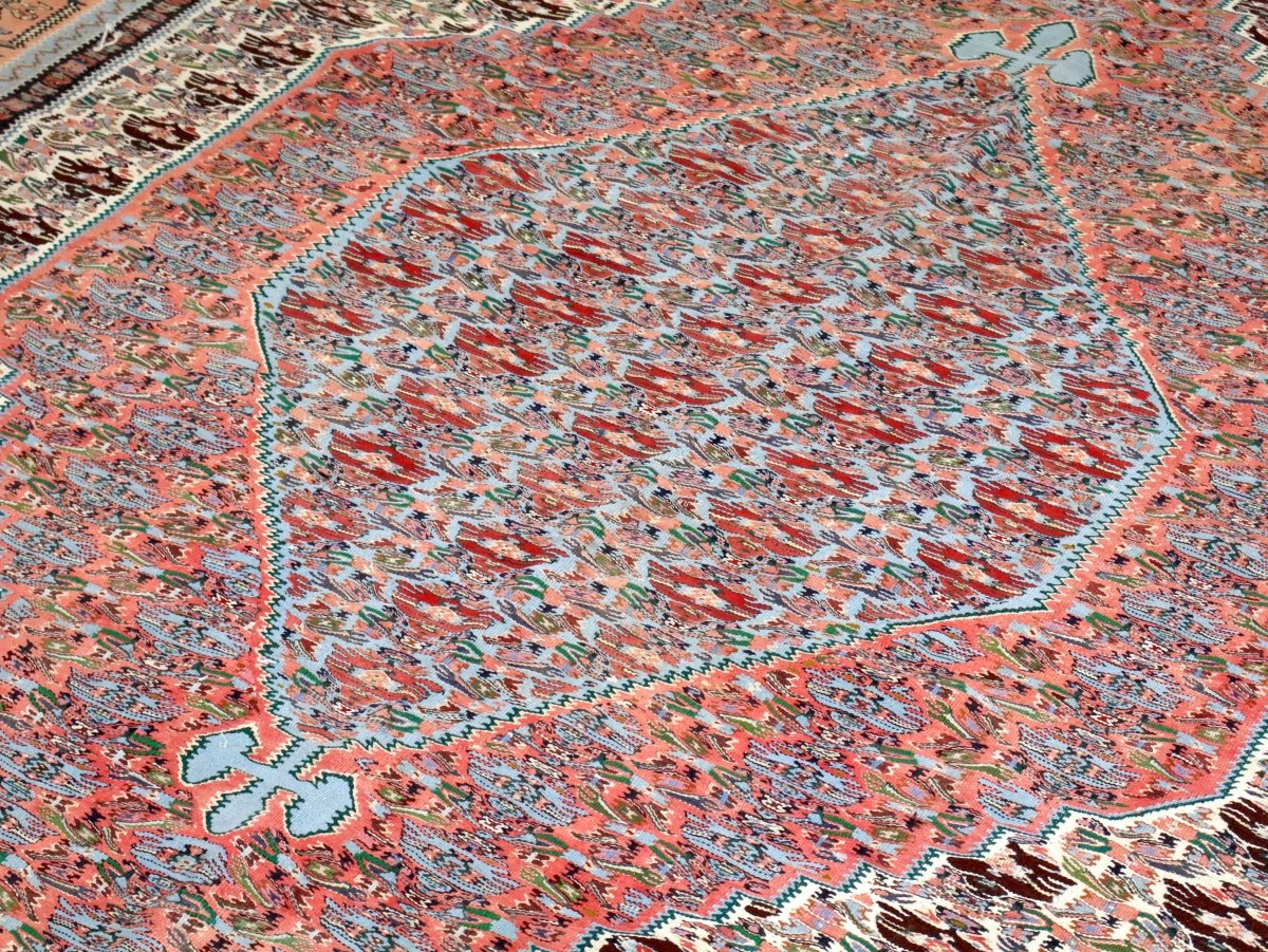 Persian Senneh Kilim Rug | 6' 3" x 9' 6" - www.Shopthatapp.com