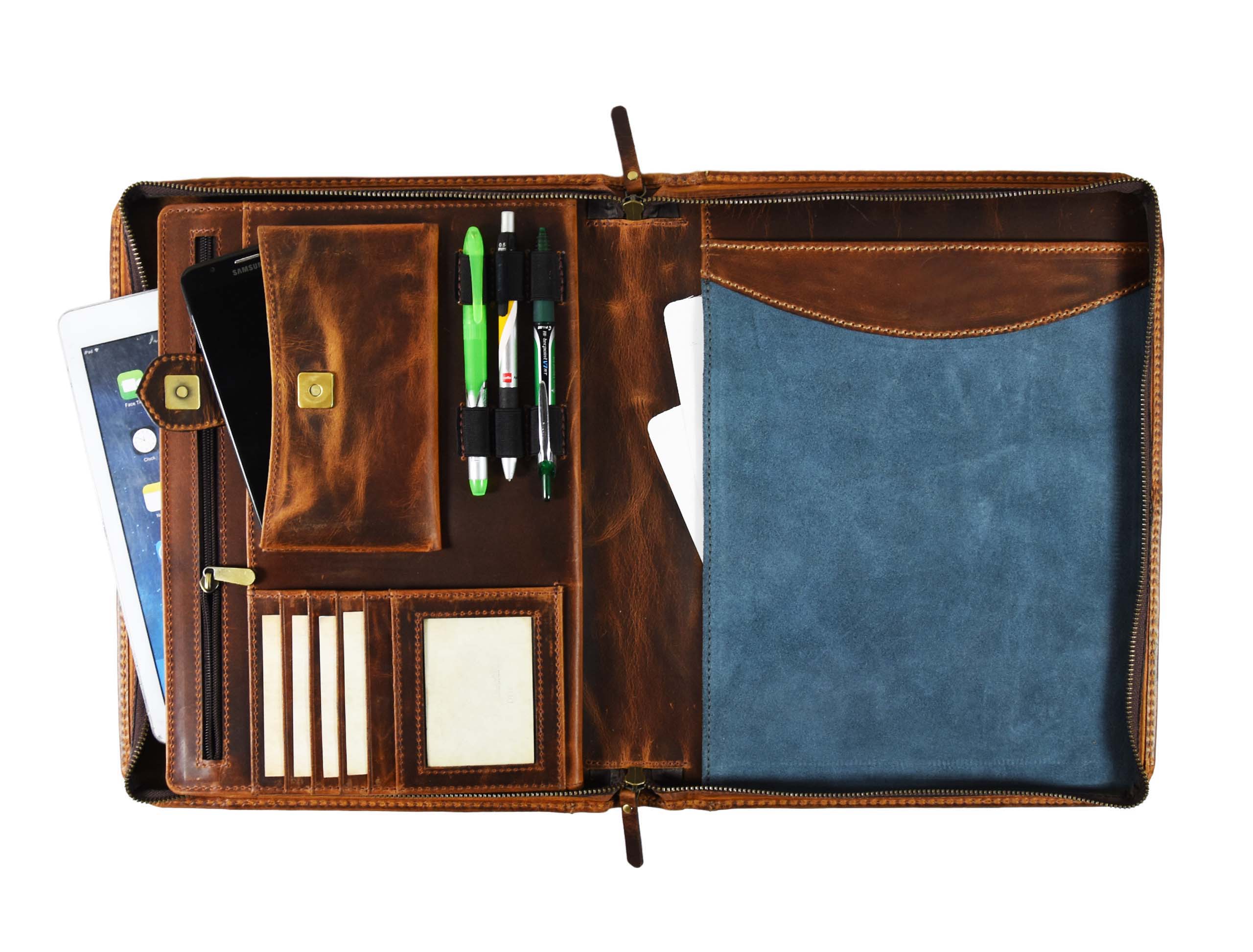 Perth Leather Travel Organizer -  Caramel Brown - www.Shopthatapp.com