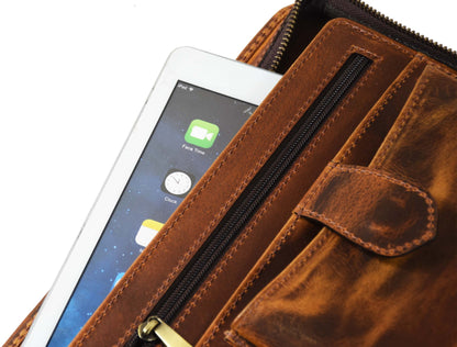 Perth Leather Travel Organizer - Caramel Brown - www.Shopthatapp.com
