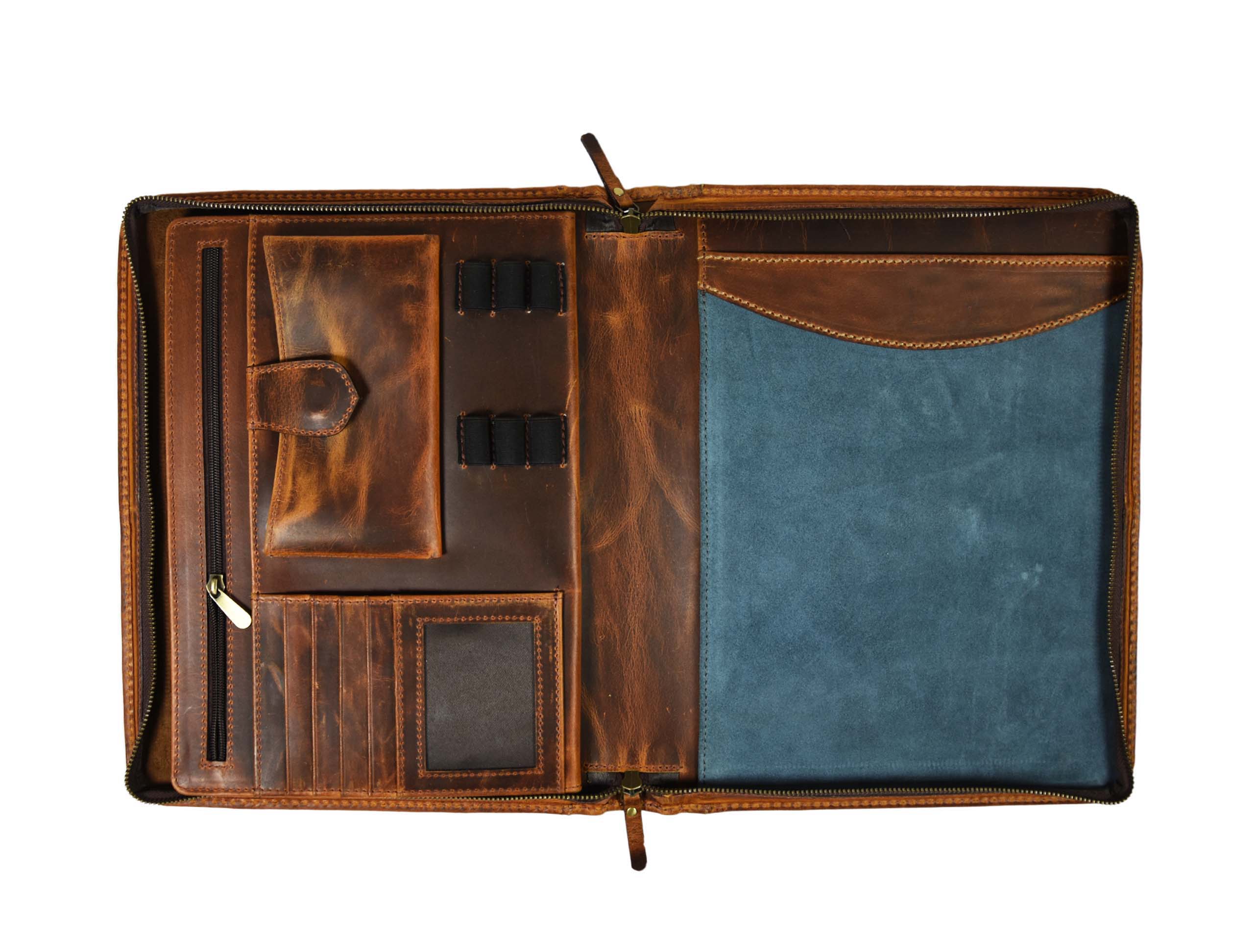 Perth Leather Travel Organizer -  Caramel Brown - www.Shopthatapp.com