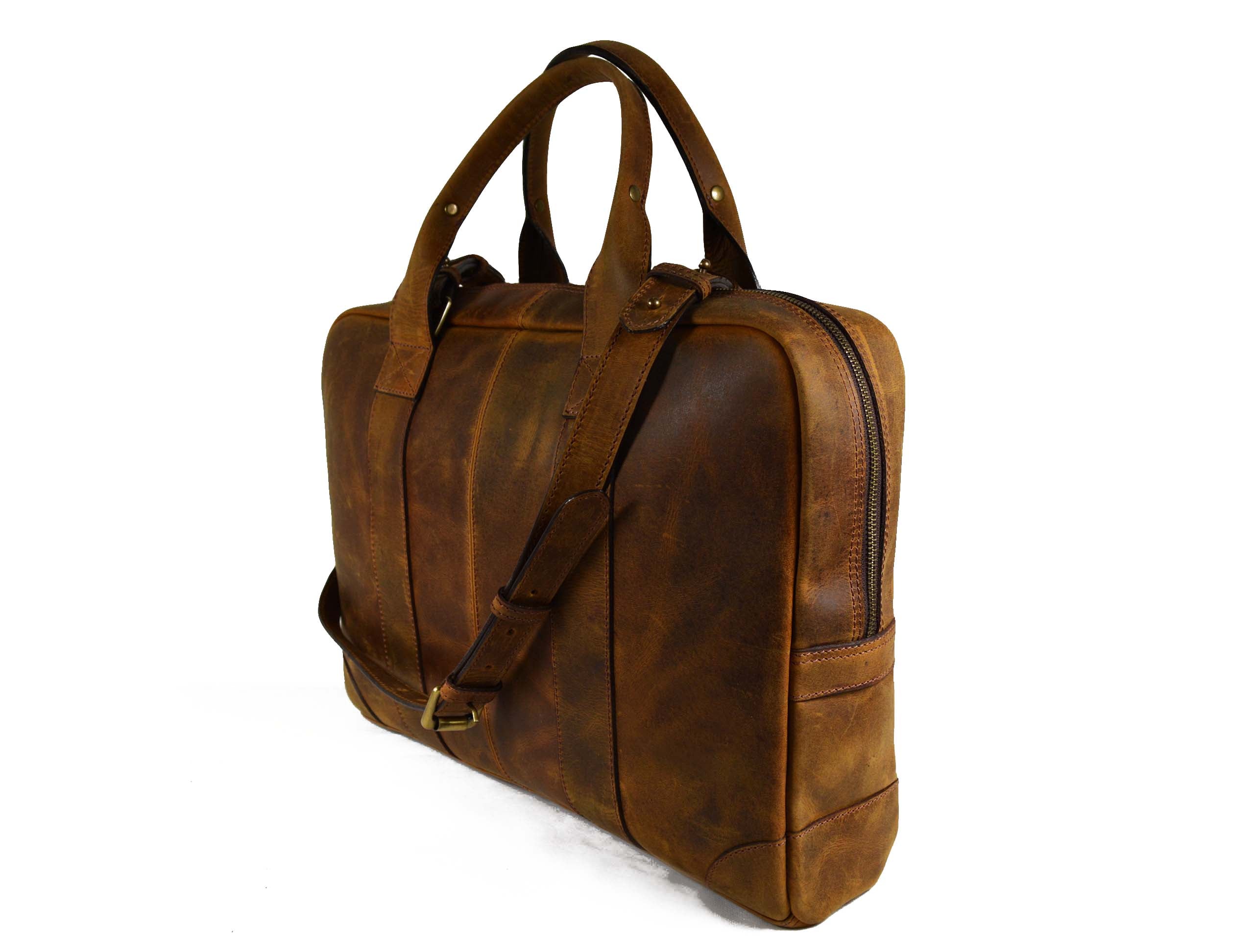 Picton Leather Office Bag - Caramel Brown - www.Shopthatapp.com