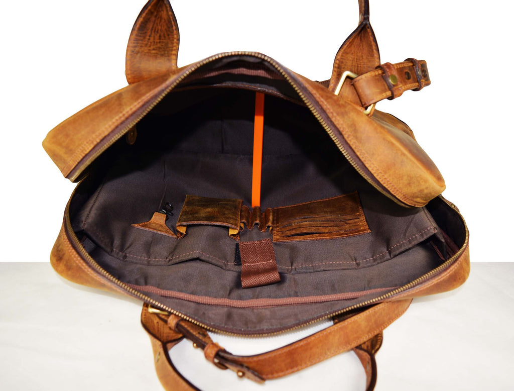 Picton Leather Office Bag - Caramel Brown - www.Shopthatapp.com
