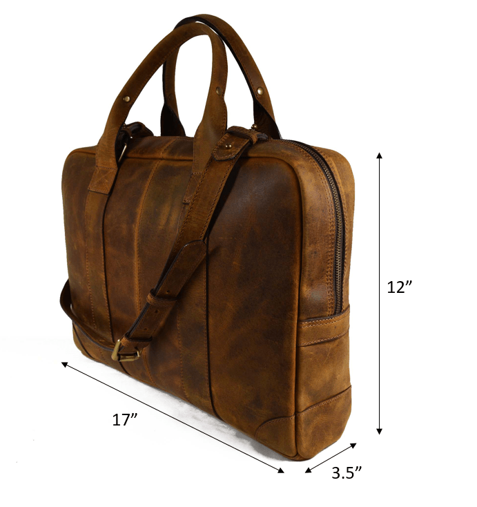 Picton Leather Office Bag - Caramel Brown - www.Shopthatapp.com