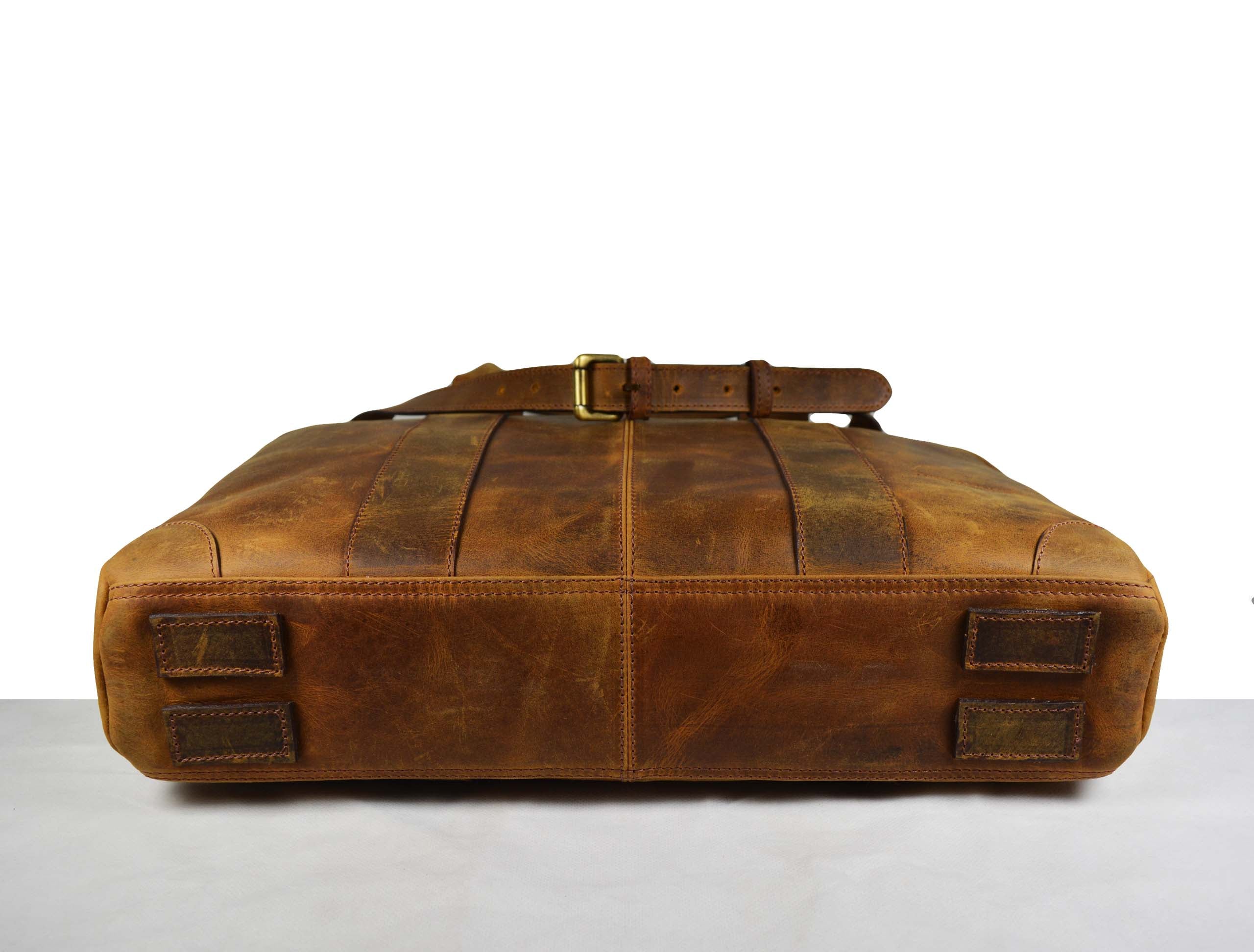 Picton Leather Office Bag - Caramel Brown - www.Shopthatapp.com