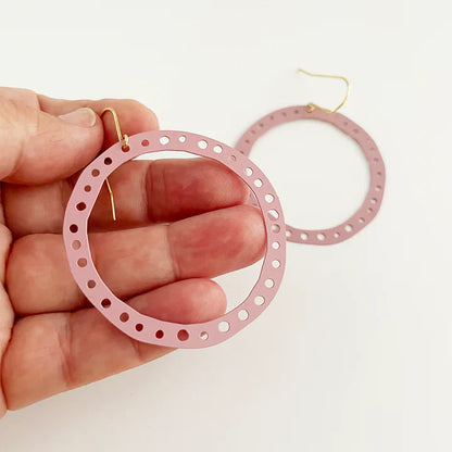 Denz + Co Dotty Hoops - Candy Pink-Jewellery-www.Shopthatapp.com-Popping Candy