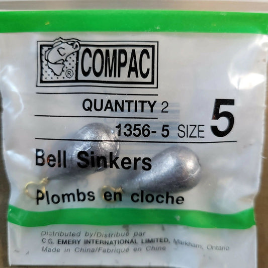 COMPAC Bell Sinkers Size #5 2/pk - Www.Shopthatapp.com