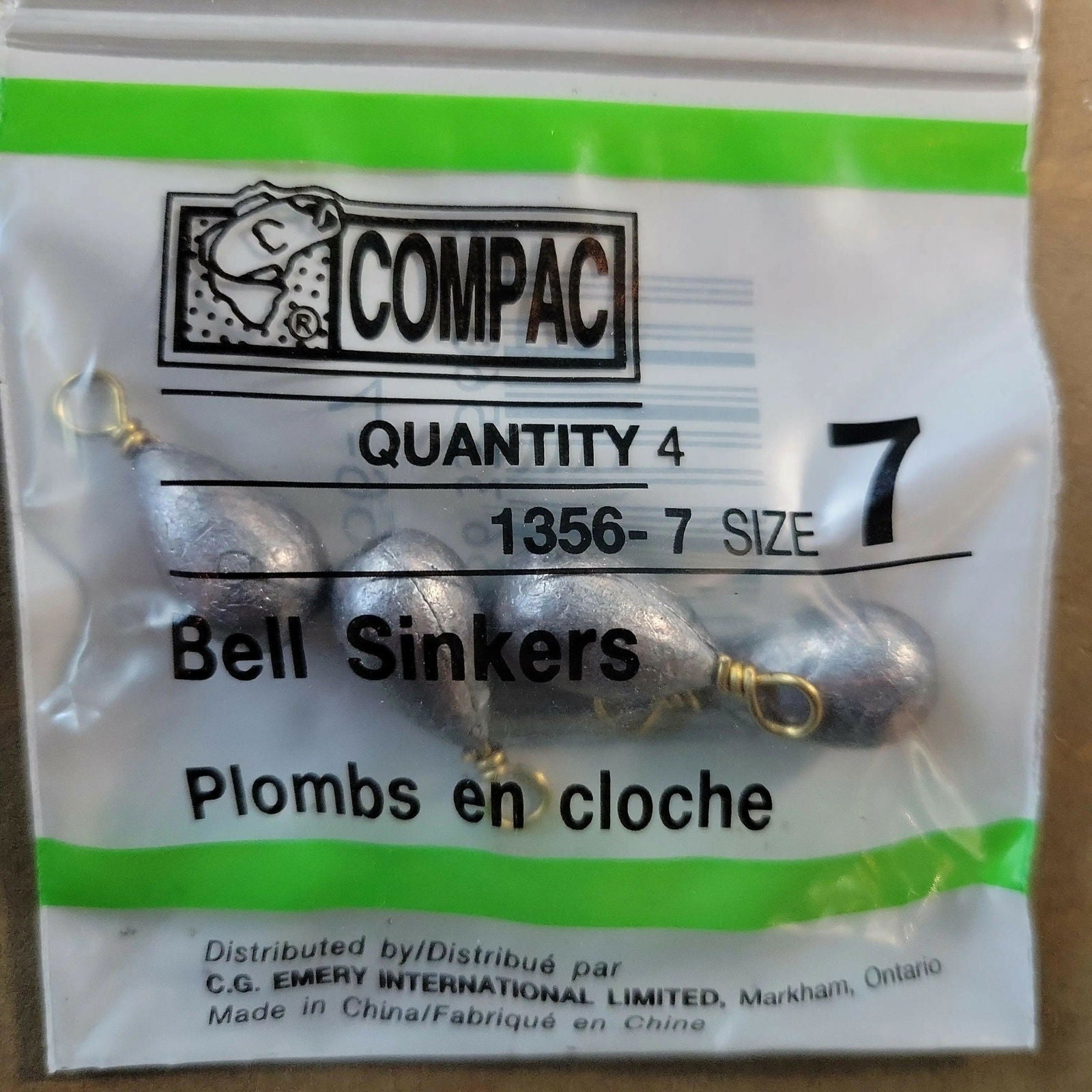 COMPAC Bell Sinkers Size #7 4/pk - Www.Shopthatapp.com
