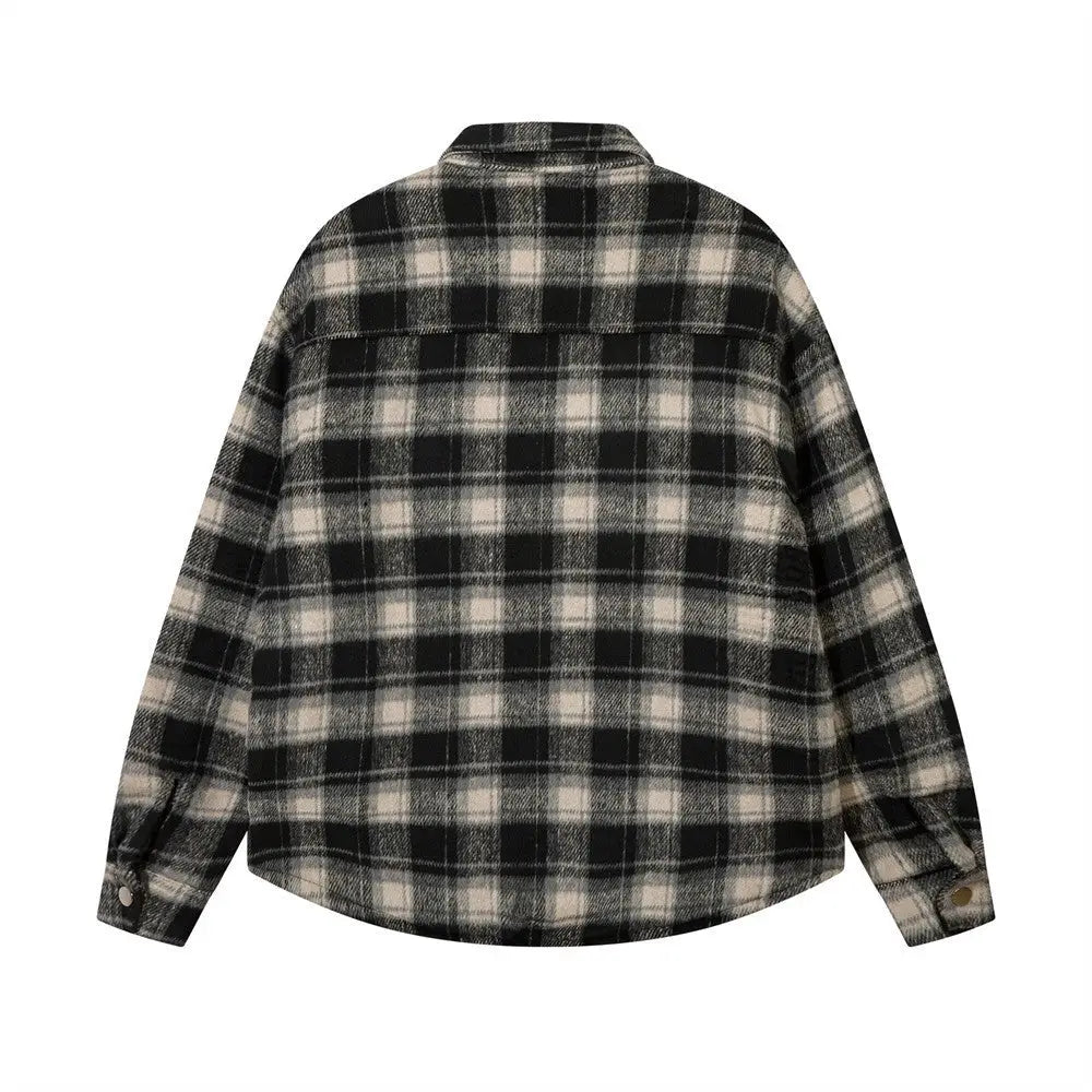 Plaid Shirt Cotton-padded Coat For Men - www.Shopthatapp.com
