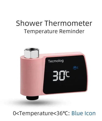 Plastic Visual Shower Faucet No Power Consumption Water Thermometer Bath - www.Shopthatapp.com