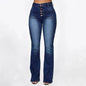 Plus Size Jeans Women Patch Pocket Washed Ladies High Waist Denim Trousers - www.Shopthatapp.com