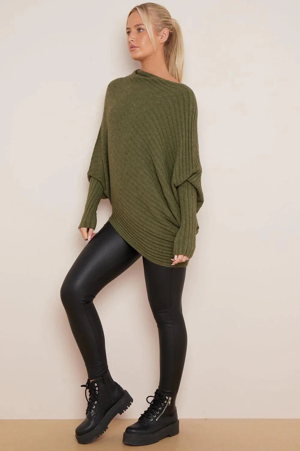 Poppy Batwing Pattern Oversized Jumper - www.Shopthatapp.com
