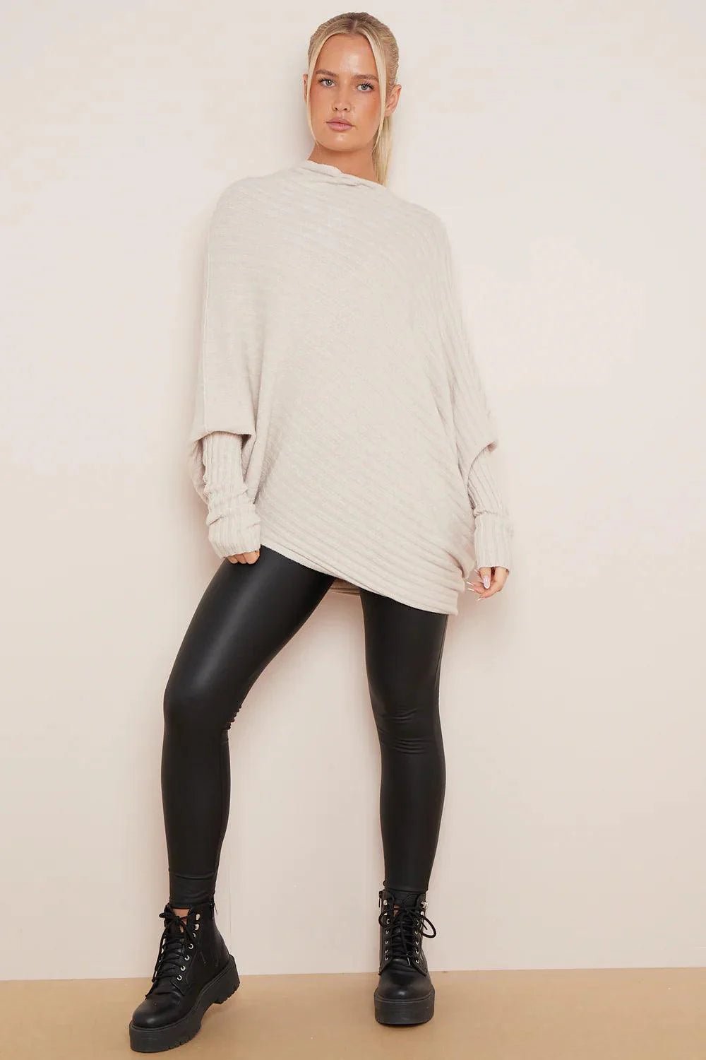 Poppy Batwing Pattern Oversized Jumper - www.Shopthatapp.com