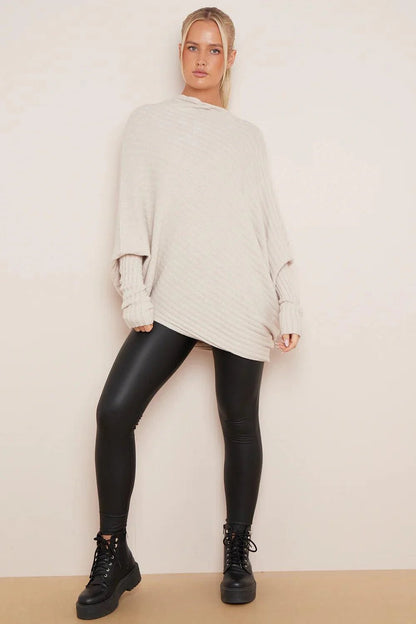 Poppy Batwing Pattern Oversized Jumper - www.Shopthatapp.com