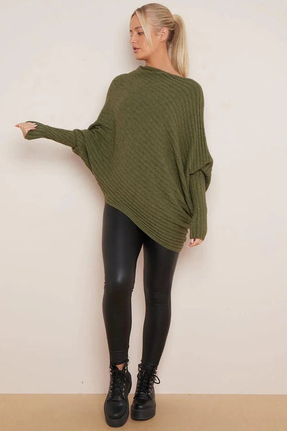Poppy Batwing Pattern Oversized Jumper - www.Shopthatapp.com
