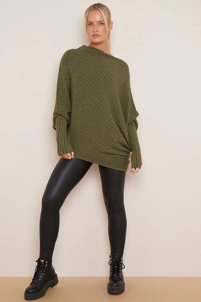 Poppy Batwing Pattern Oversized Jumper - www.Shopthatapp.com