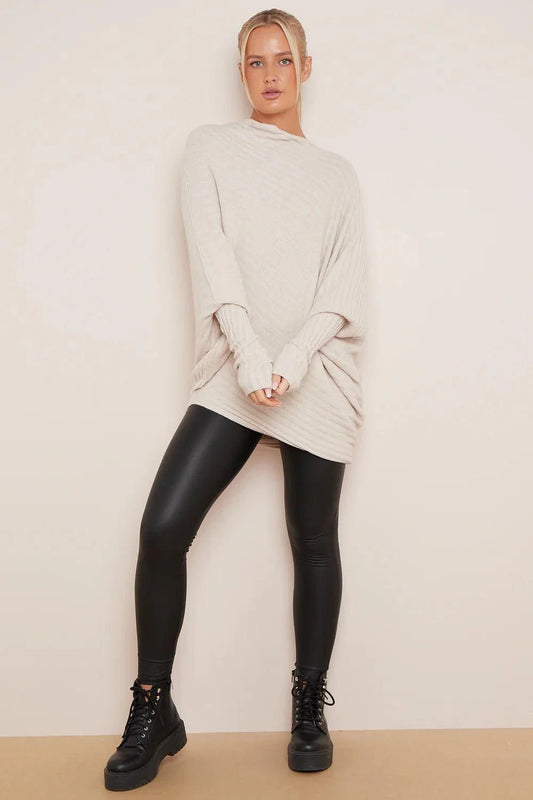 Poppy Batwing Pattern Oversized Jumper - www.Shopthatapp.com