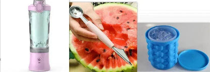 Portable Blender Juicer Personal Size Blender For Shakes And Smoothies With 6 Blade Mini Blender Kitchen Gadgets - www.Shopthatapp.com