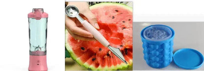 Portable Blender Juicer Personal Size Blender For Shakes And Smoothies With 6 Blade Mini Blender Kitchen Gadgets - www.Shopthatapp.com