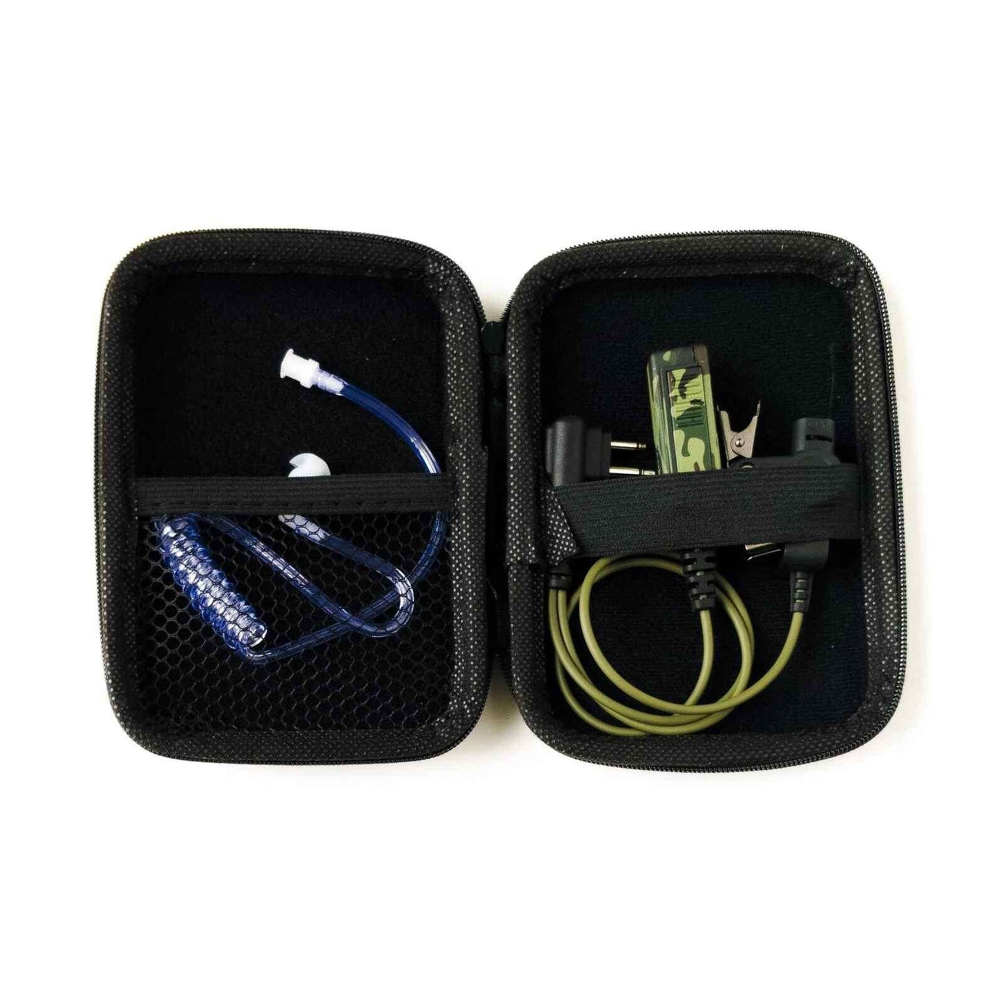 On Set Headsets portable travel case for storing audio cables and accessories securely