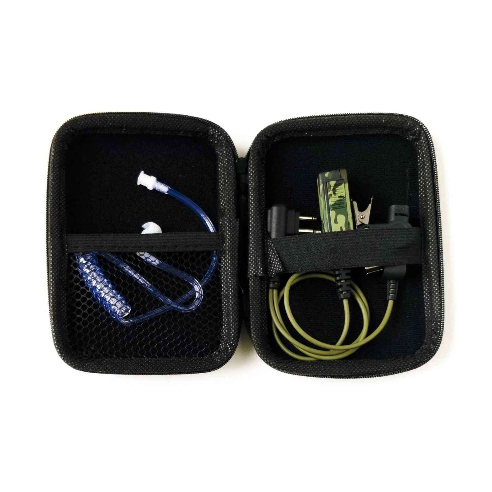 On Set Headsets portable travel case for storing audio cables and accessories securely
