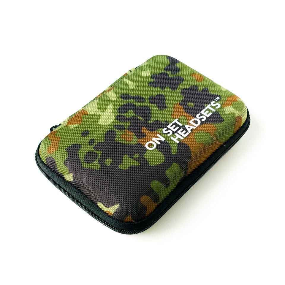 On Set Headsets Portable Travel Case in Camouflage Pattern for Headset Protection
