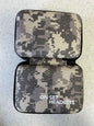 On Set Headsets portable travel case with a camouflage design for easy storage and protection