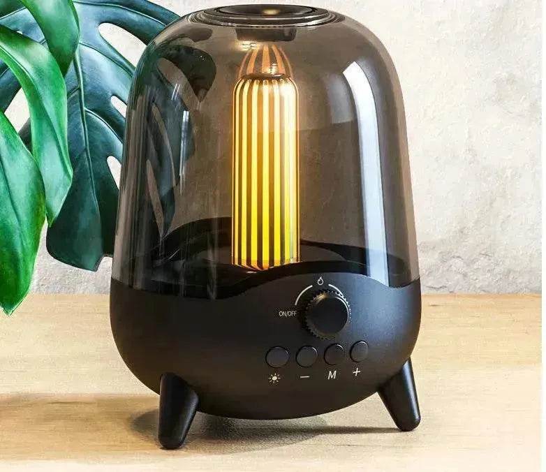 Portable Wireless Bluetooth 5.0 Speaker Flickering Ambient Light Speakers Table Lamp Stereo Sound Indoor Outdoor Night Lights - www.Shopthatapp.com