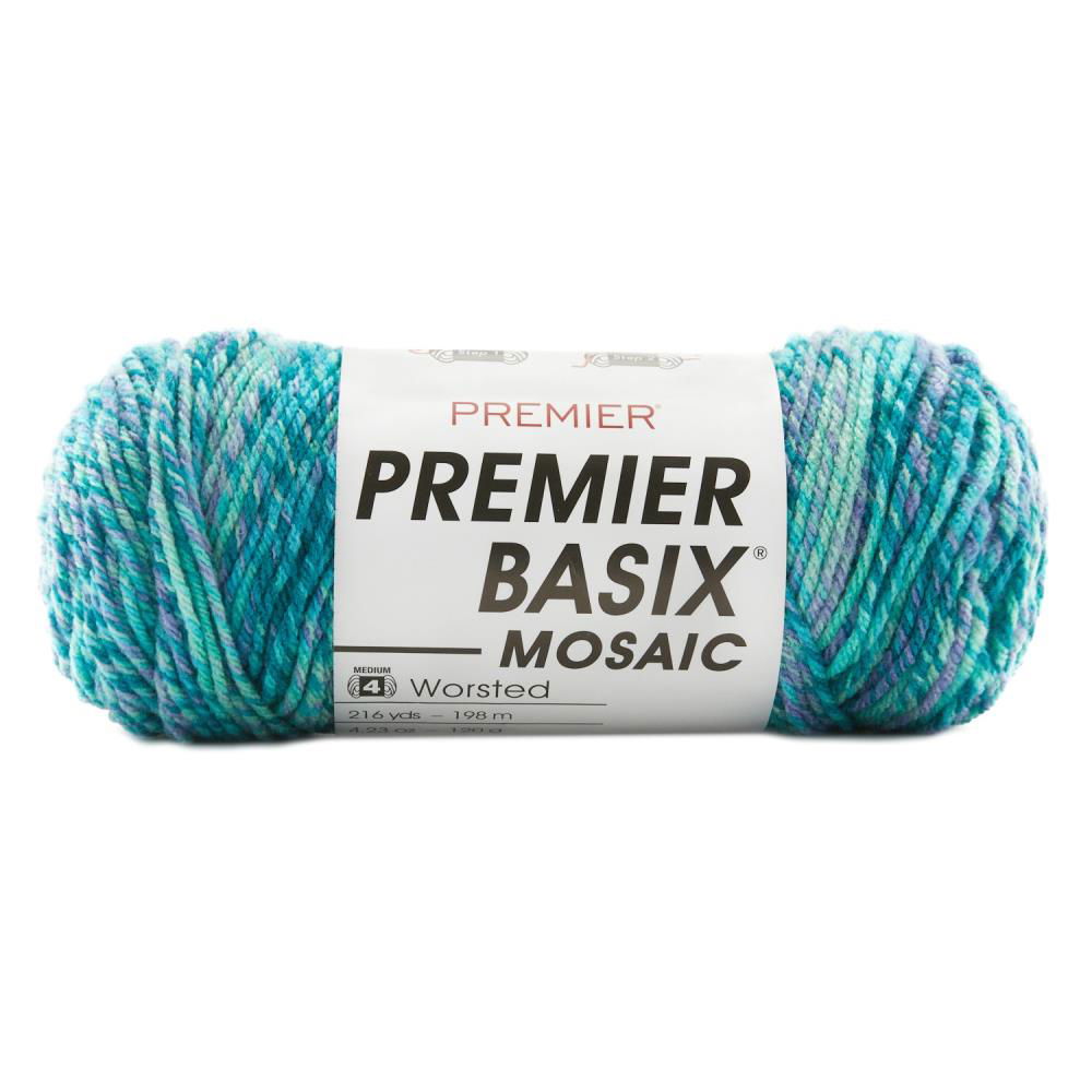 Premier Basix Mosaic Yarn in Blue and Purple Shades for Crocheting Projects - Buy Premier Basix Canada