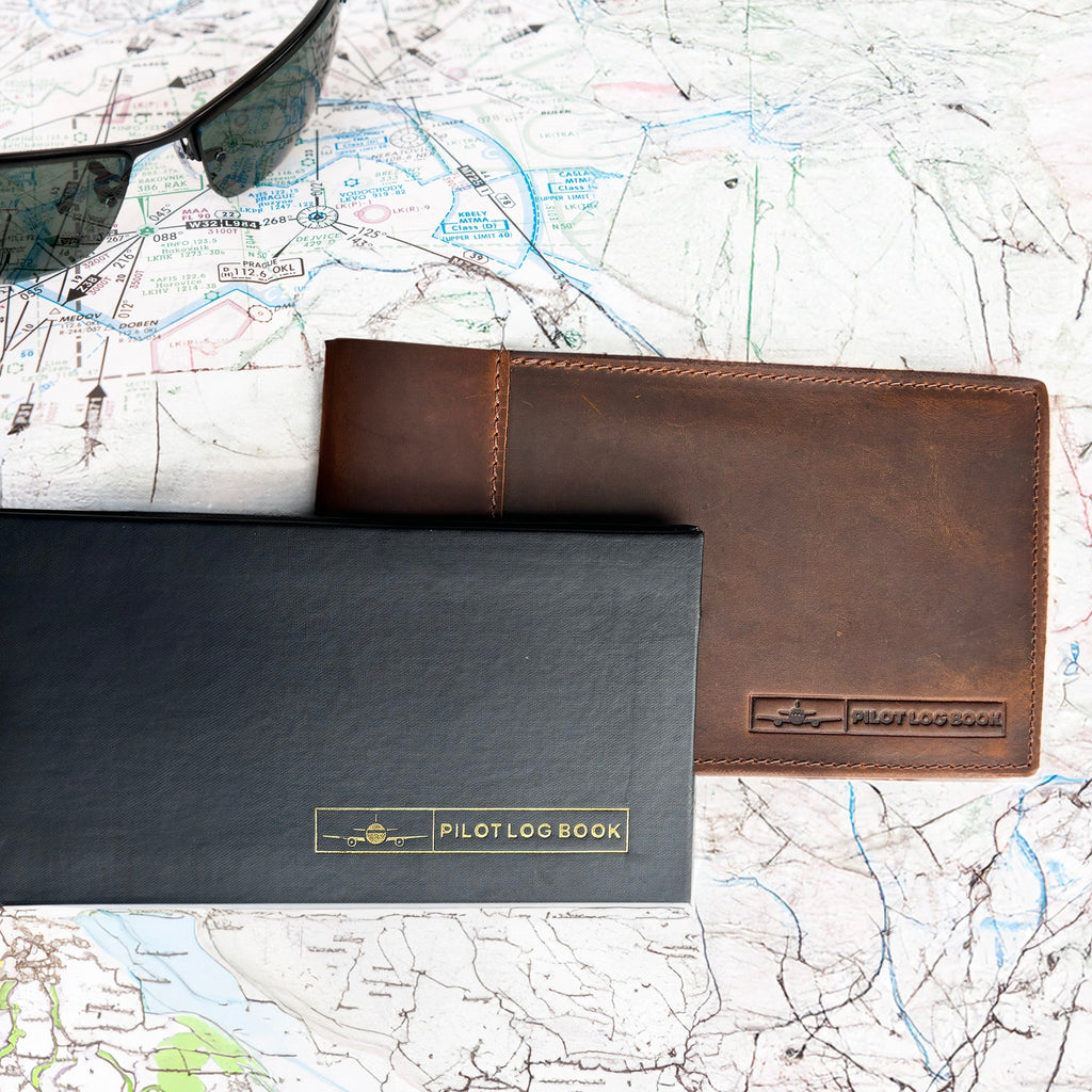 Premium Leather Pilot Log - Perfect Gift for Pilots - Pilot Journal - www.Shopthatapp.com