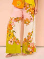 Printed Cotton And Linen Two-piece Suit Outfit Top Wide-leg Pants - www.Shopthatapp.com