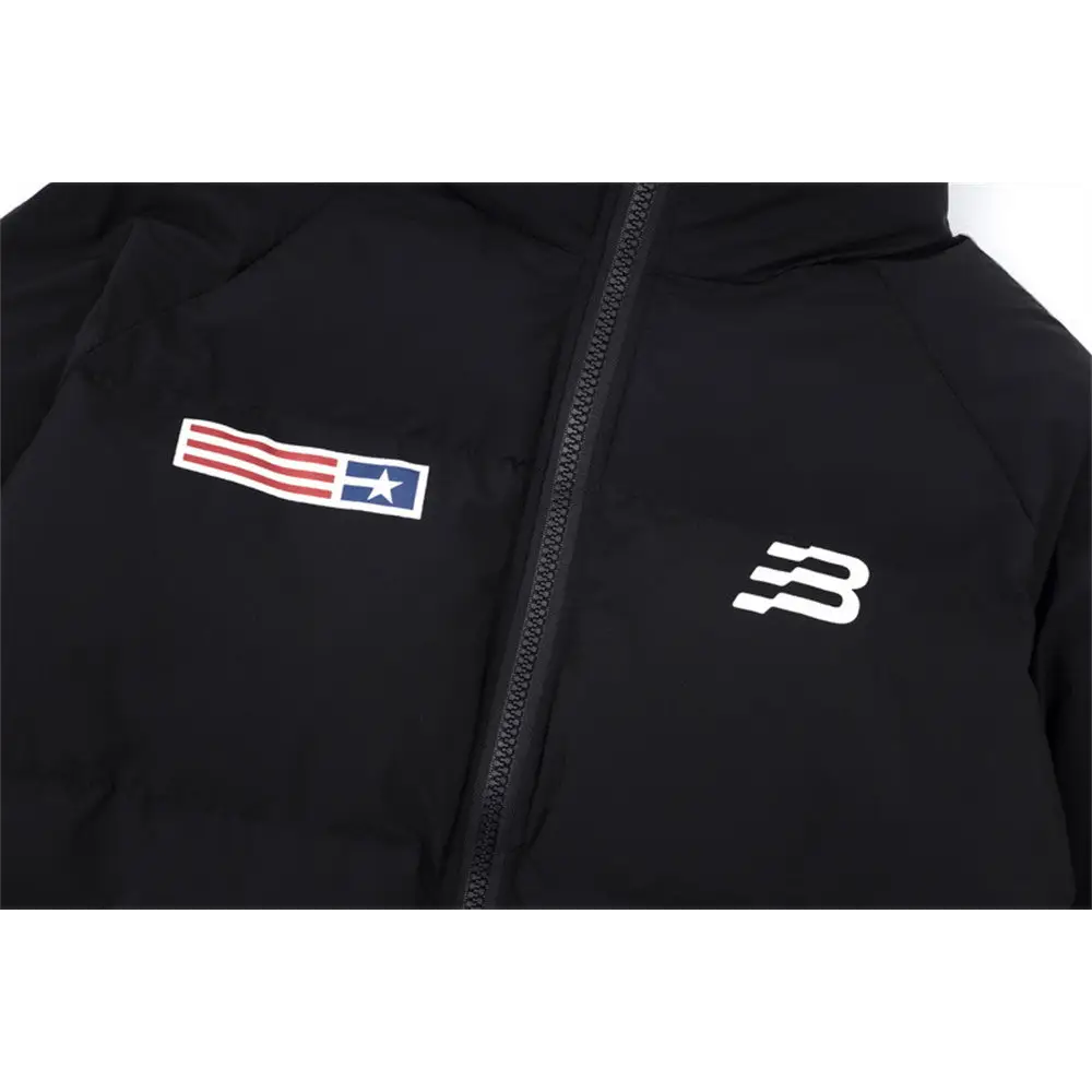 Printed Stand Collar Cotton-padded Coat Men - www.Shopthatapp.com