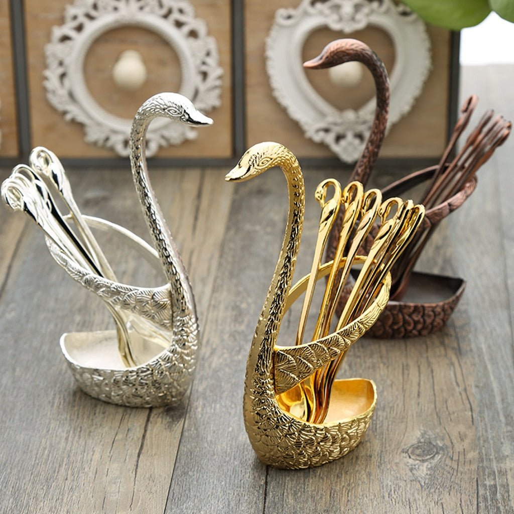 Swan Salad & Dessert Flatware - www.Shopthatapp.com