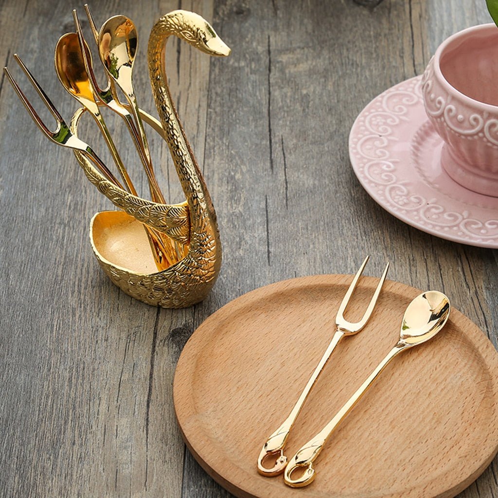 Swan Salad & Dessert Flatware - www.Shopthatapp.com