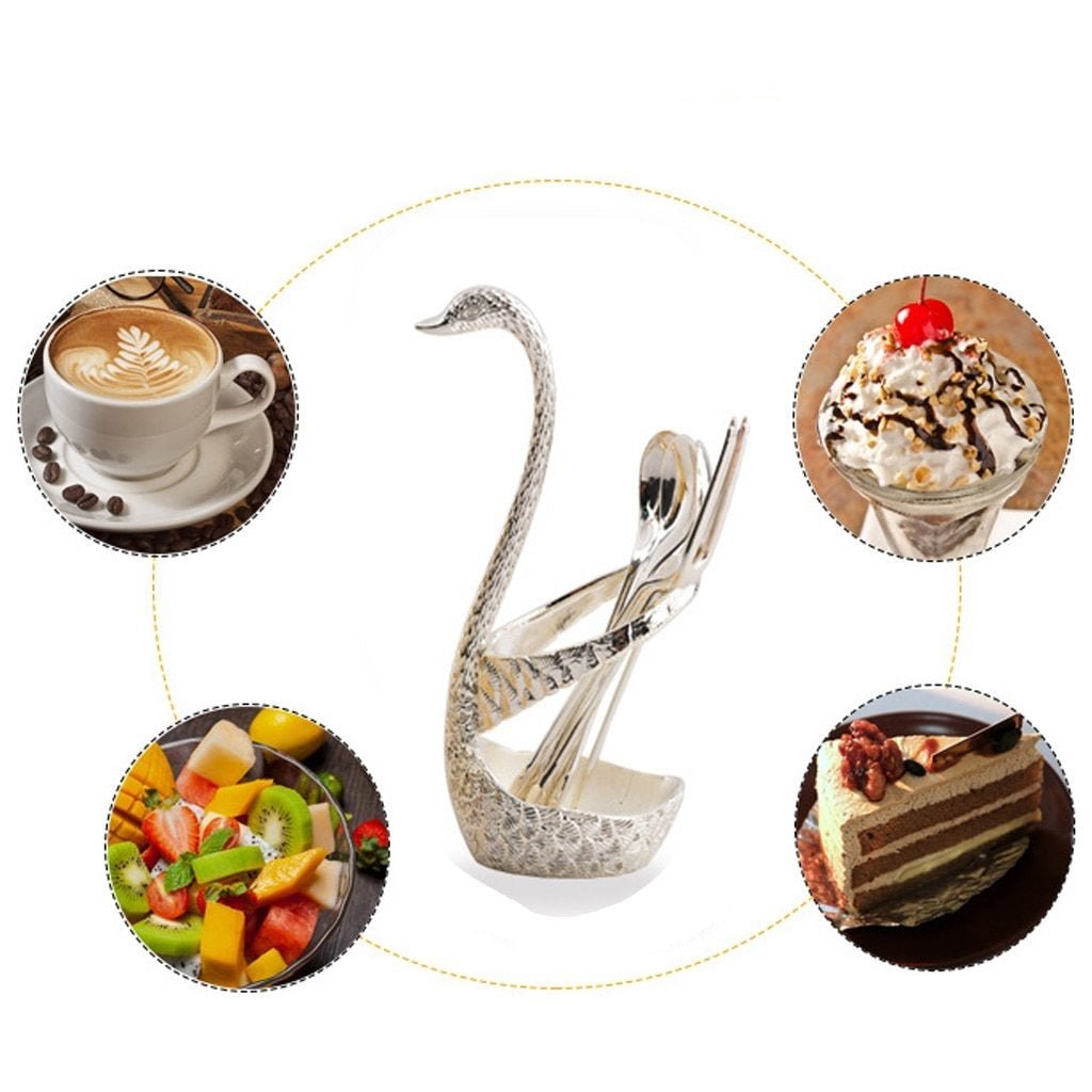 Swan Salad & Dessert Flatware - www.Shopthatapp.com