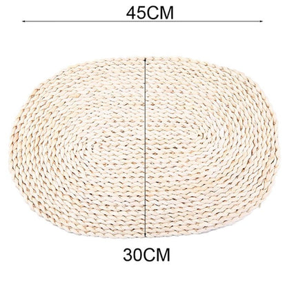 Sets de table et sous-verres en paille d'osier