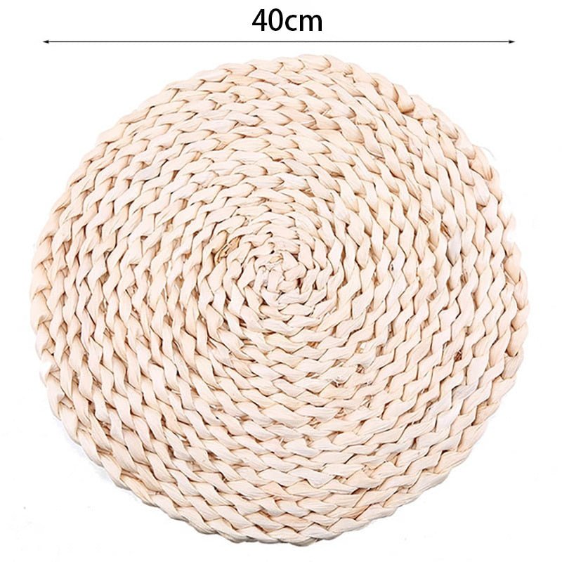 Sets de table et sous-verres en paille d'osier