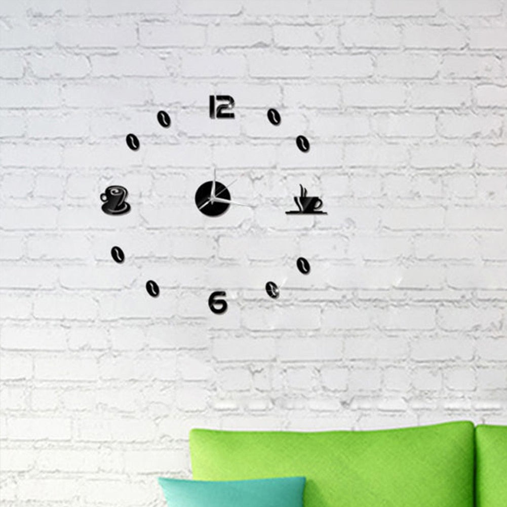 Coffee Cups 3D Clock - www.Shopthatapp.com