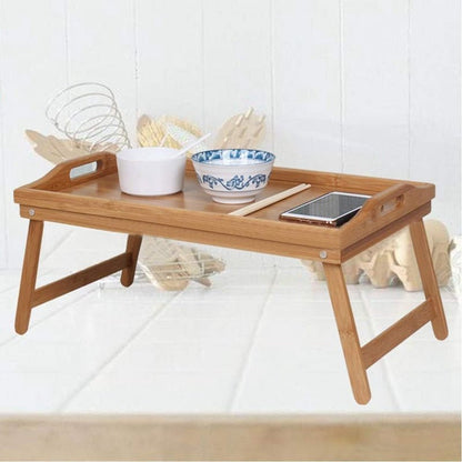 Plateau de service pliable en bambou