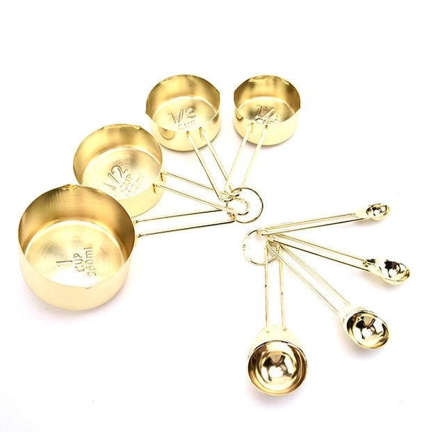 Plated Measuring Cups & Spoons Set - www.Shopthatapp.com