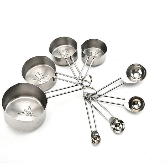 Plated Measuring Cups & Spoons Set - www.Shopthatapp.com