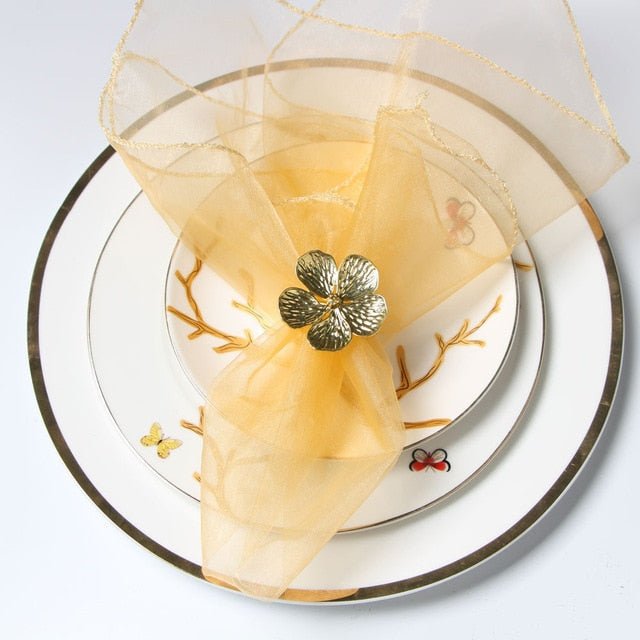 Petals Napkin Ring Holder Set - www.Shopthatapp.com